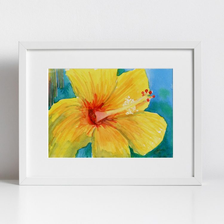 Frame Mockups - 12 Print - Yellow Hibiscus
