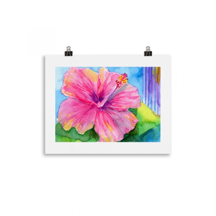 Print - Pink Hibiscus