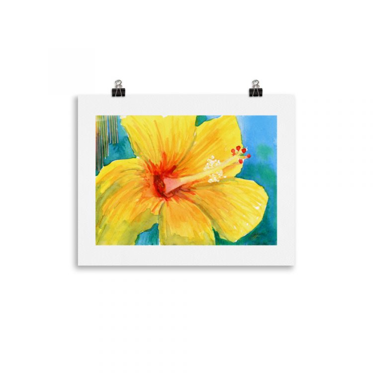 enhanced-matte-paper-poster-in-11x14-transparent-640281f1be143.jpg Print - Yellow Hibiscus
