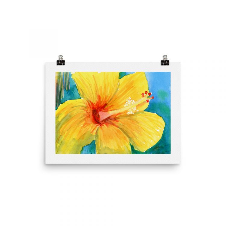 enhanced-matte-paper-poster-in-12x16-transparent-640281f1be2b8.jpg Print - Yellow Hibiscus