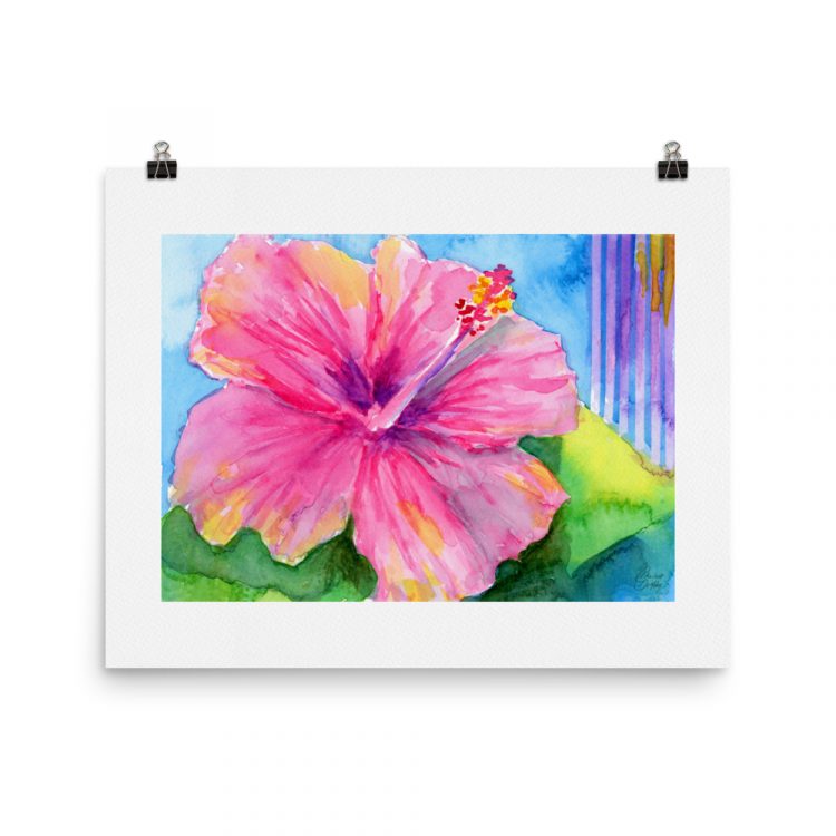 Print - Pink Hibiscus