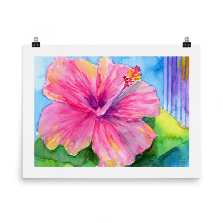Print - Pink Hibiscus