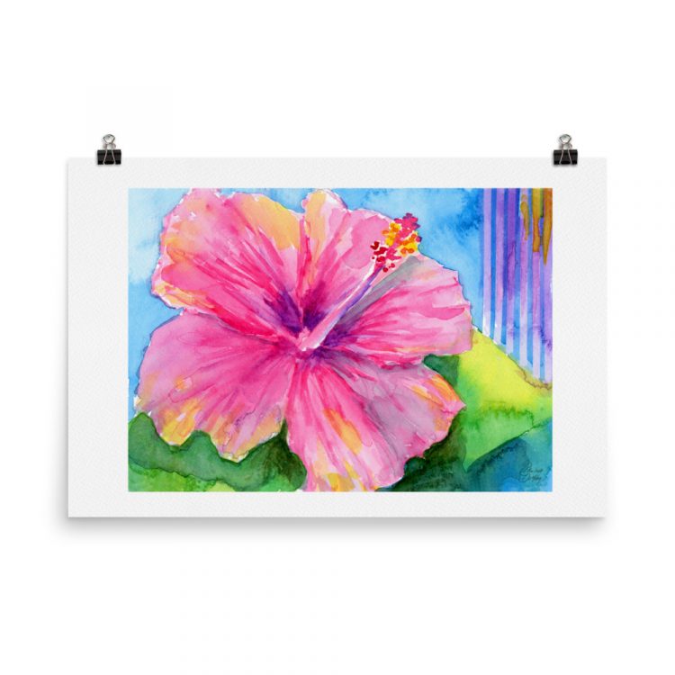 Print - Pink Hibiscus