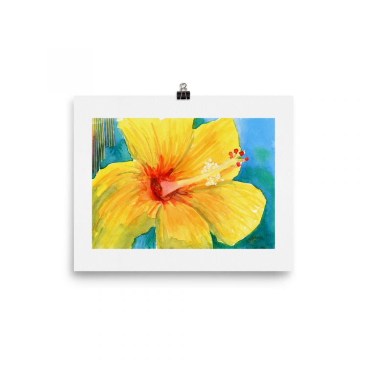 enhanced-matte-paper-poster-in-8x10-transparent-640281f1be938.jpg Print - Yellow Hibiscus