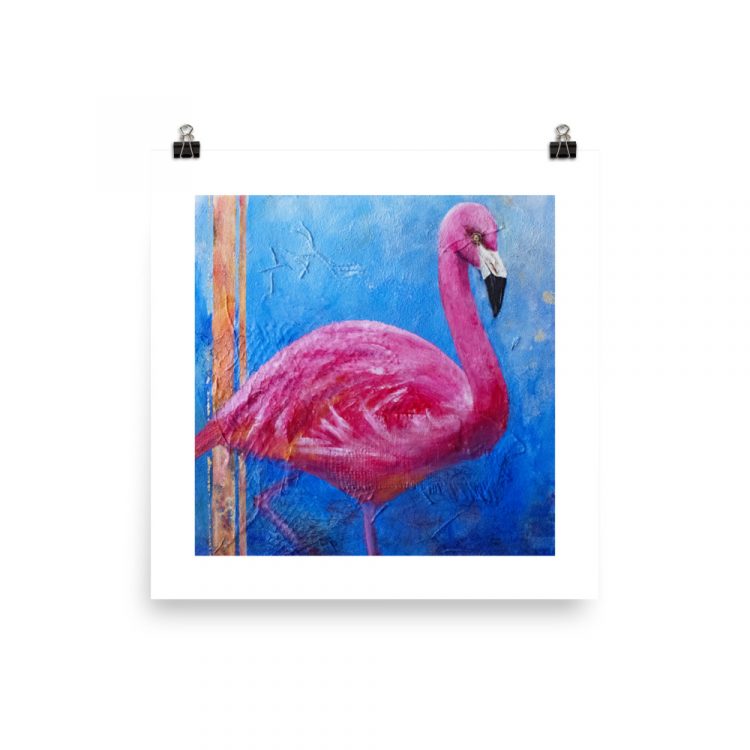 Print – American Flamingo: Pink Ladies of Florida