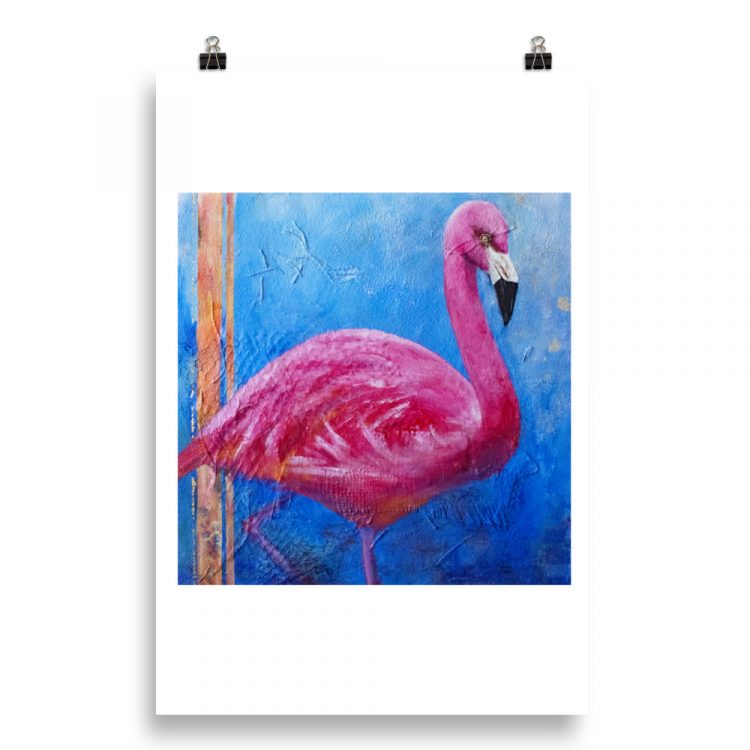 Print – American Flamingo: Pink Ladies of Florida