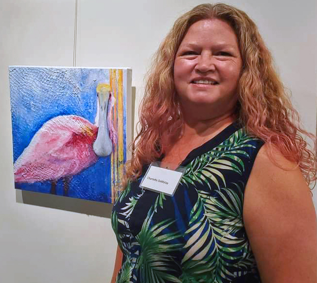 charlotte demolay and roseate spoonbill painting