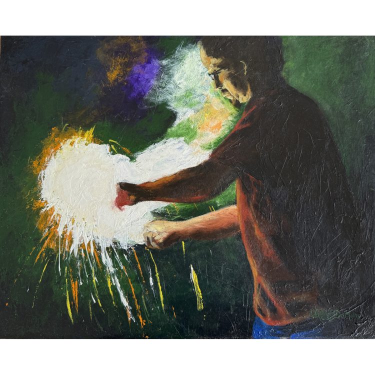 2007032web square painting of man playing with fire